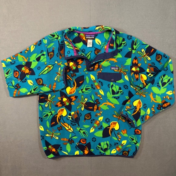 Patagonia Jitterbug Synchilla Snap-T Women's Medium Fleece Pullover Jacket - Picture 2 of 7